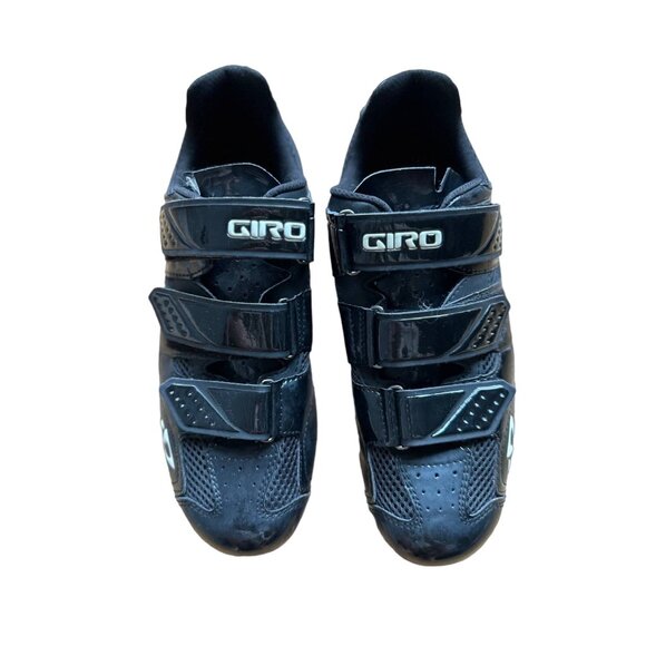 Giro‎ Mens Treble II Road Bike Shoes Three Wide Straps Cycling Black Size 8.75 - Picture 2 of 5
